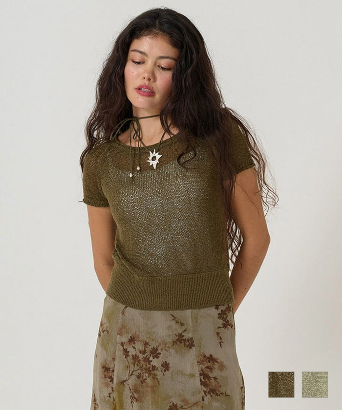 ニット/テープヤーン/透け感/トップス