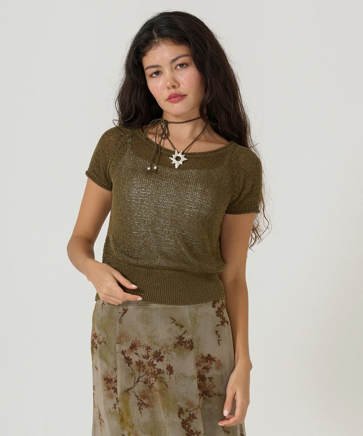 ニット/テープヤーン/透け感/トップス