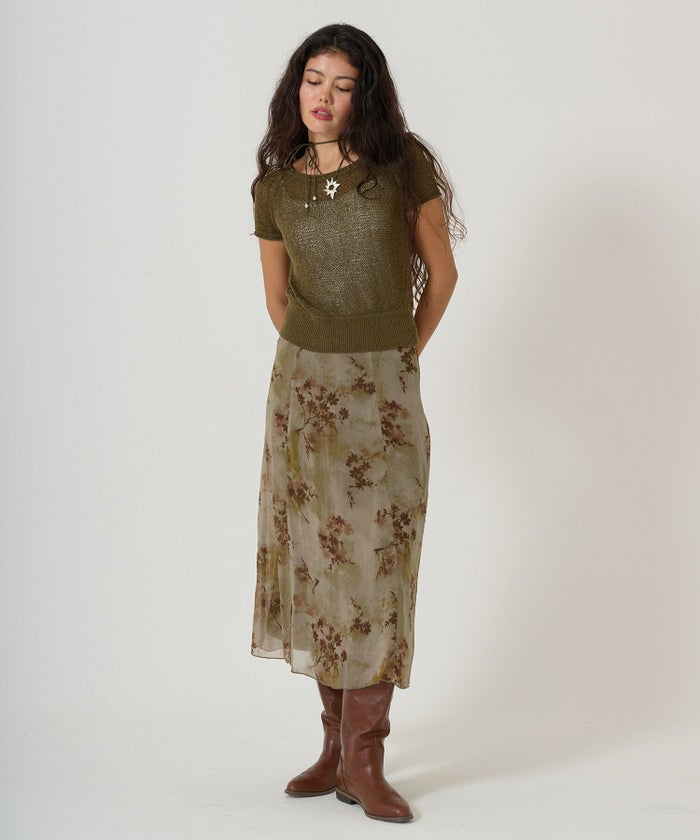 ニット/テープヤーン/透け感/トップス