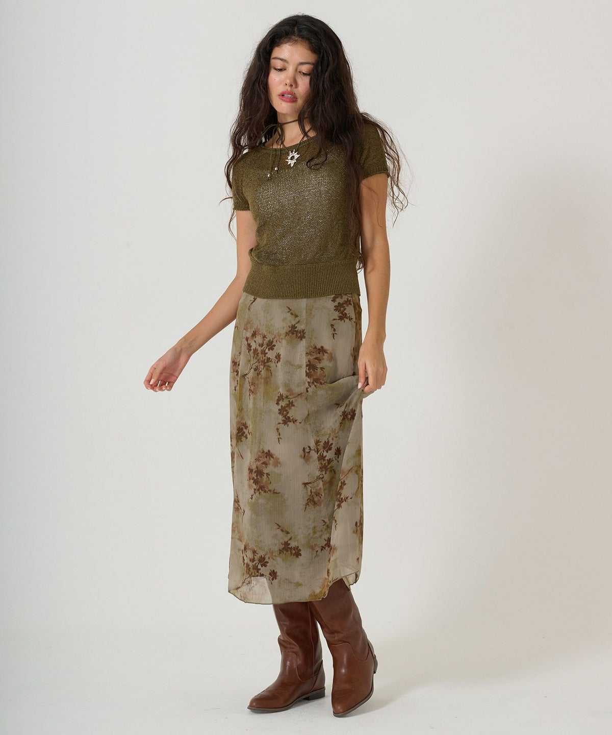 ニット/テープヤーン/透け感/トップス