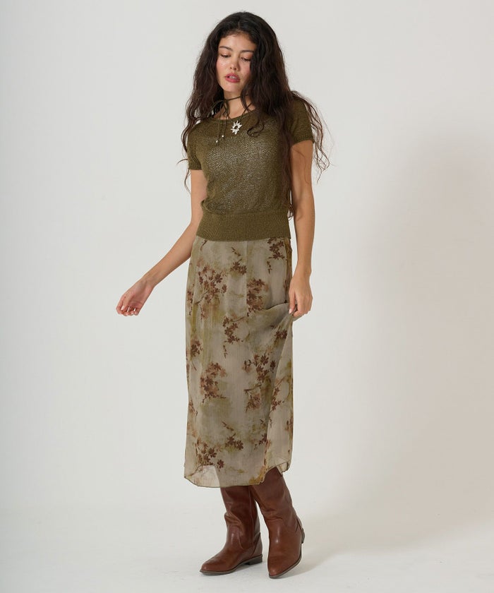 ニット/テープヤーン/透け感/トップス