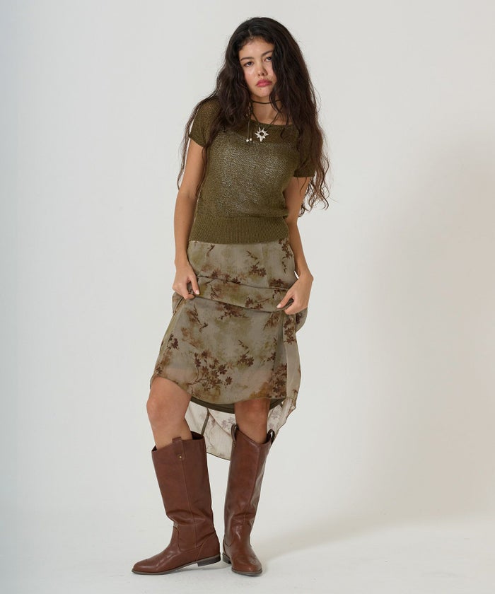 ニット/テープヤーン/透け感/トップス