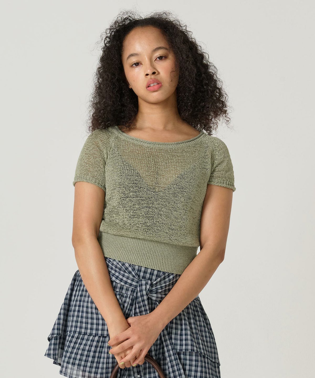 ニット/テープヤーン/透け感/トップス