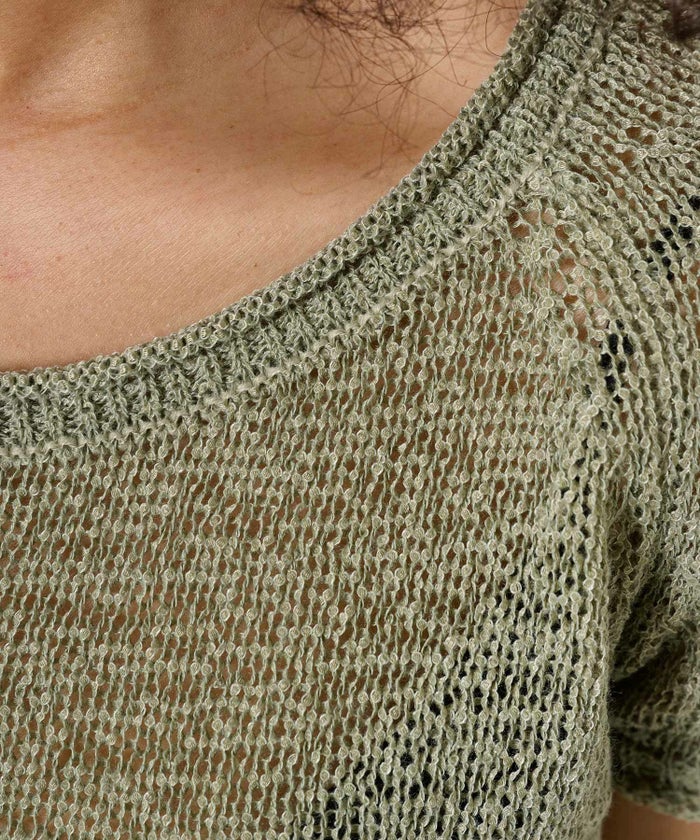 ニット/テープヤーン/透け感/トップス