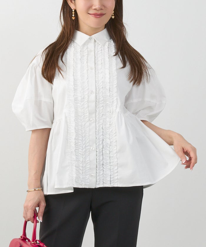 新色追加 手洗い可 体型カバー オフィス おしゃれ フェミニン 上品 大人可愛い きれいめ 春 夏 ジョイントスペース