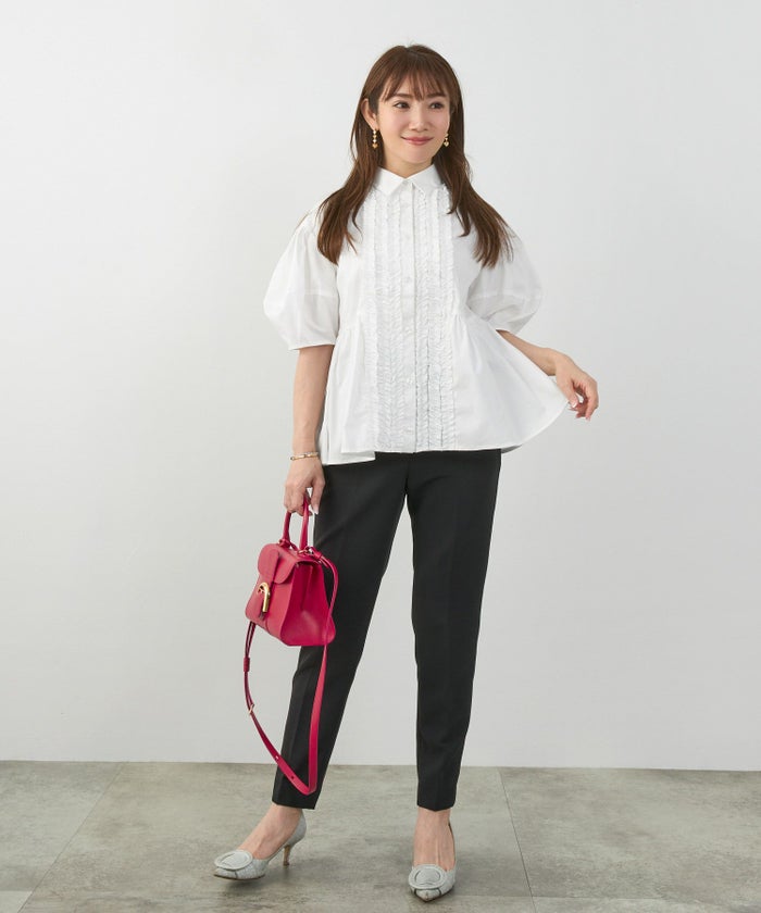 手洗い可体型カバーオフィスおしゃれフェミニン上品大人可愛いきれいめ春ジョイントスペース