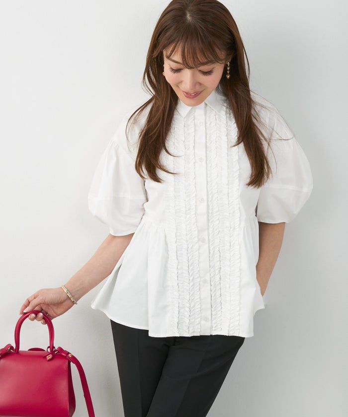 新色追加 手洗い可 体型カバー オフィス おしゃれ フェミニン 上品 大人可愛い きれいめ 春 夏 ジョイントスペース