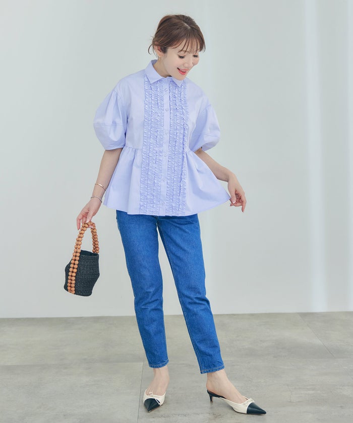 新色追加 手洗い可 体型カバー オフィス おしゃれ フェミニン 上品 大人可愛い きれいめ 春 夏 ジョイントスペース