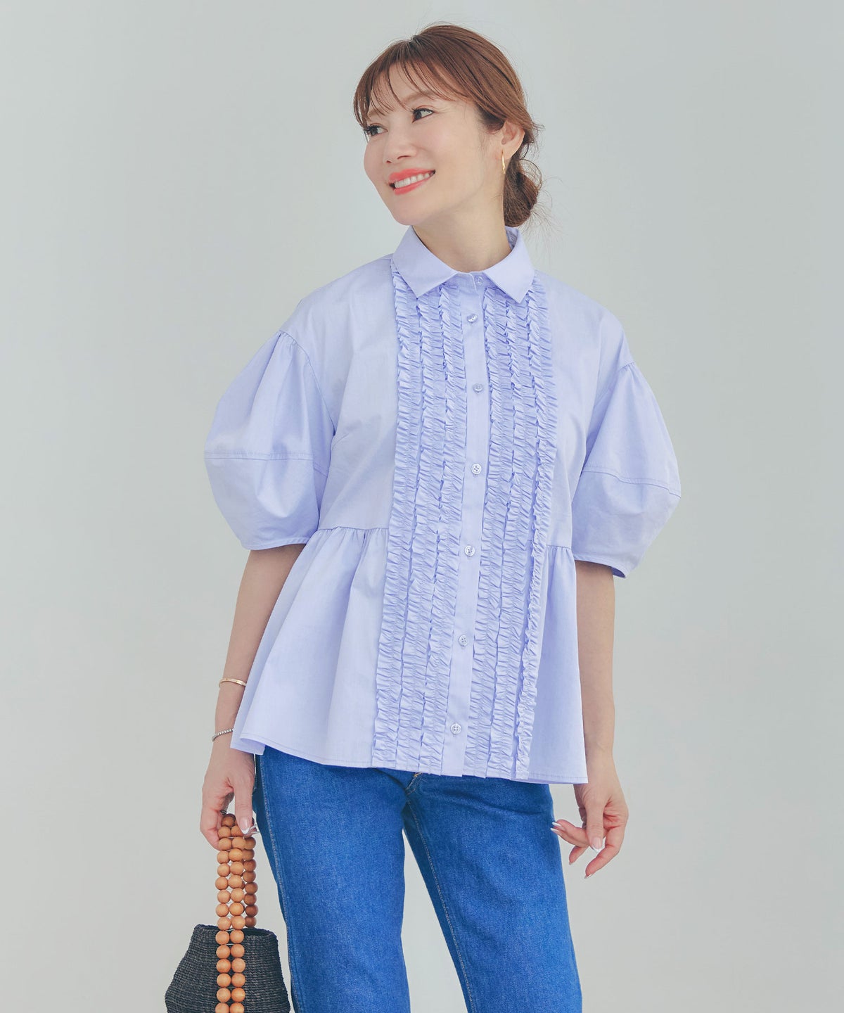 新色追加 手洗い可 体型カバー オフィス おしゃれ フェミニン 上品 大人可愛い きれいめ 春 夏 ジョイントスペース