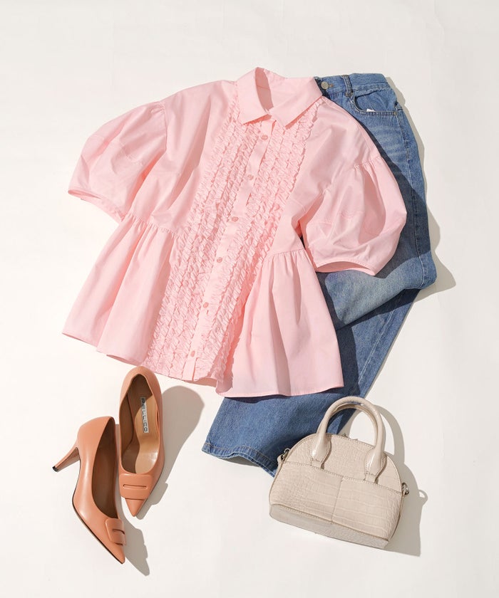 新色追加 手洗い可 体型カバー オフィス おしゃれ フェミニン 上品 大人可愛い きれいめ 春 夏 ジョイントスペース