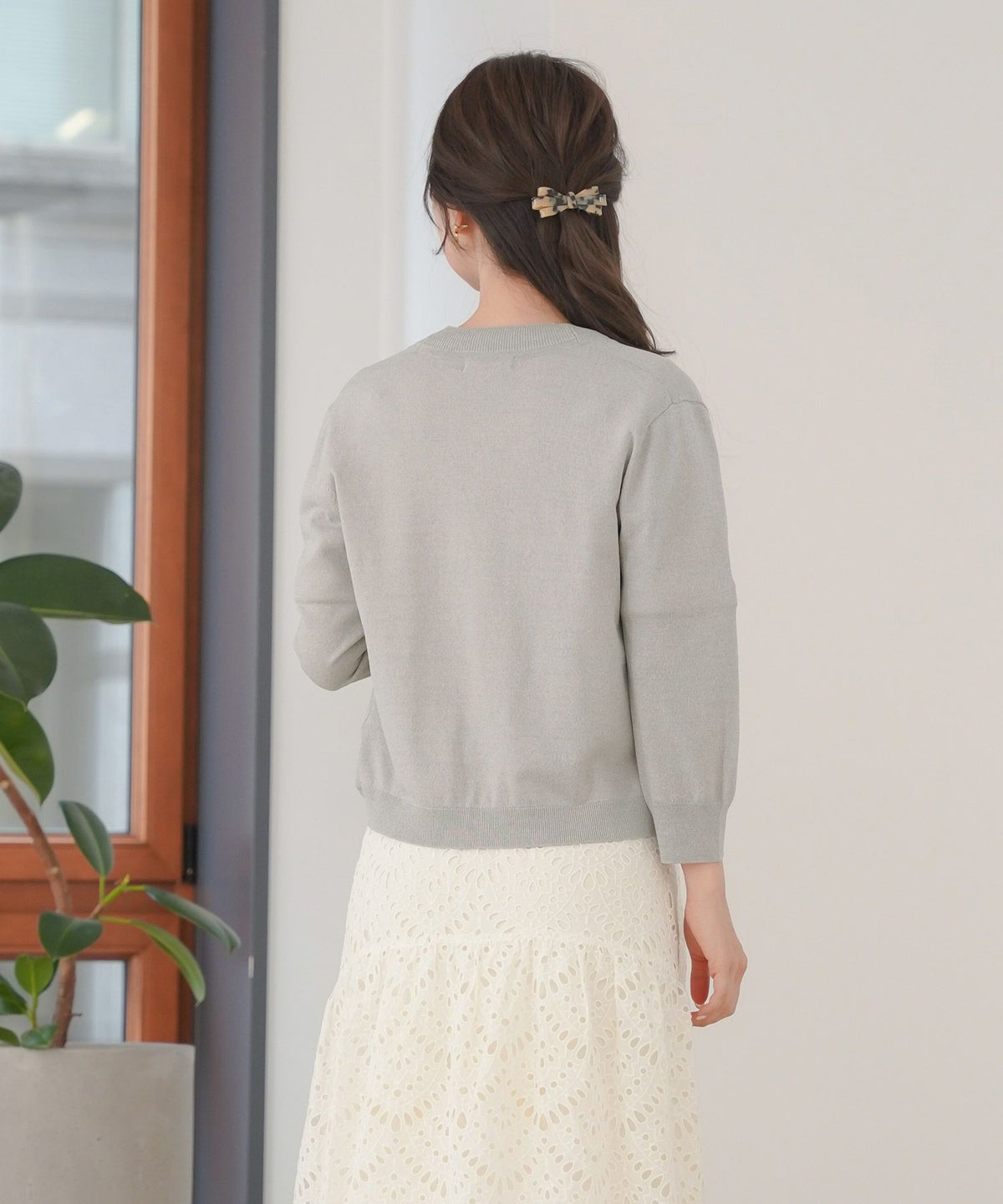 レディース/セレクト/カーディガン/羽織/ボレロ/ニット/薄手/軽羽織/長袖/冷房対策/日焼け対策/日除け/ホワイト/ピンク/ライトグレー/上品/シンプル