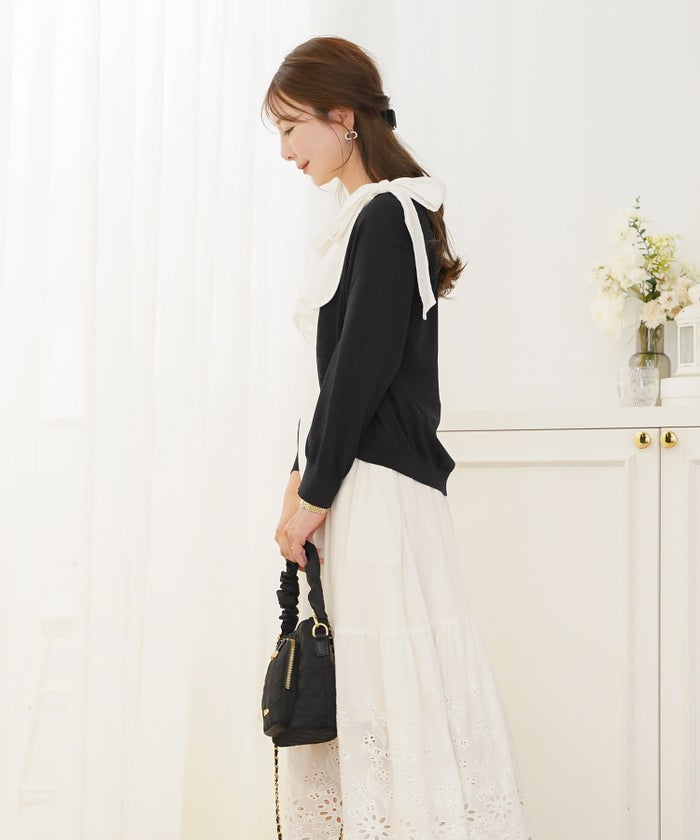 レディース/セレクト/カーディガン/羽織/ボレロ/ニット/薄手/軽羽織/長袖/冷房対策/日焼け対策/日除け/ホワイト/ピンク/ライトグレー/上品/シンプル