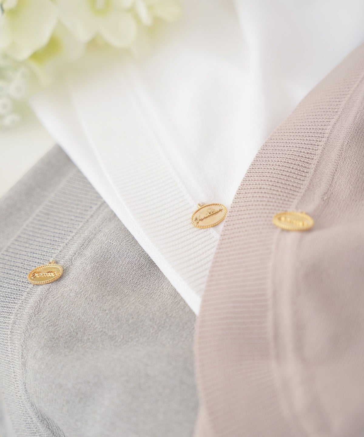 レディース/セレクト/カーディガン/羽織/ボレロ/ニット/薄手/軽羽織/長袖/冷房対策/日焼け対策/日除け/ホワイト/ピンク/ライトグレー/上品/シンプル