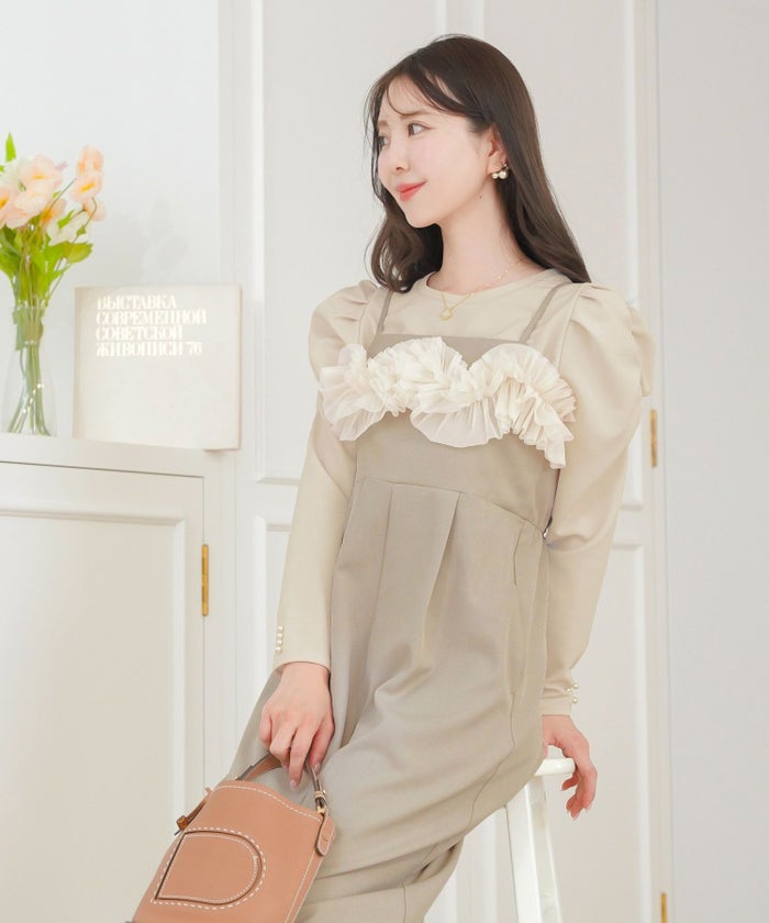 レディース/トップス/カットソー/シンプル/無地/ボーダー/マリン/カジュアル/伸縮/リブ/春/夏/秋/インナー/オフィスカジュアル/通勤/カジュアル/上品/エレガント/フェミニン/パワショル/長袖/8分袖