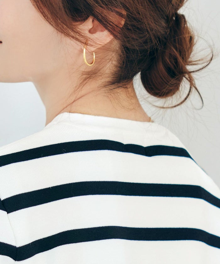 手洗い可体型カバーオフィスラウンドネック異素材おしゃれフェミニン上品大人可愛いきれいめシンプルカジュアル半袖ジョイントスペース