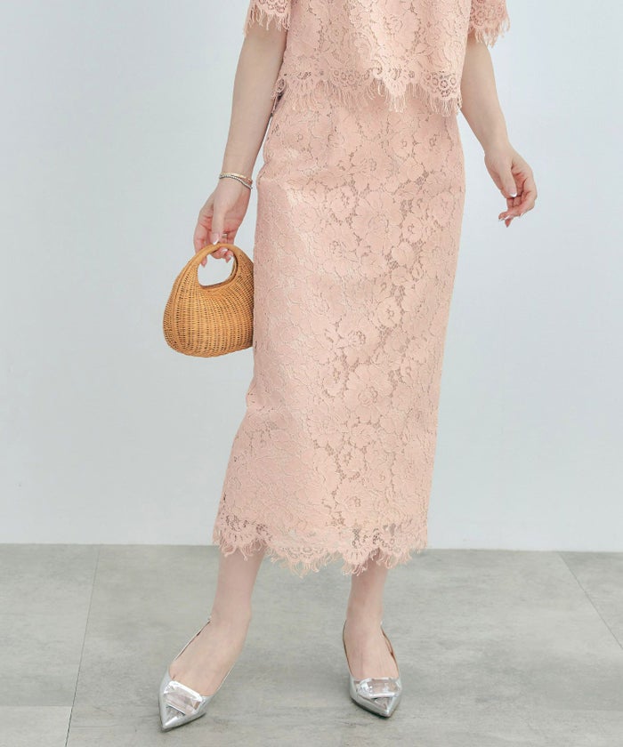 セットアップ対応可上品きれいめエレガントスカラップセレモニーフォーマルシアー春透け感フェミニンジョイントスペース