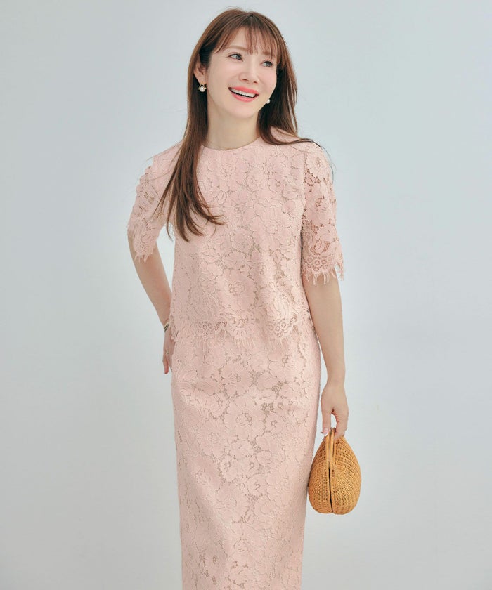 セットアップ対応可上品きれいめエレガントスカラップセレモニーフォーマルシアー春透け感フェミニンジョイントスペース