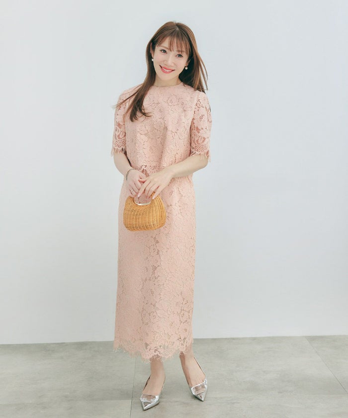 セットアップ対応可上品きれいめエレガントスカラップセレモニーフォーマルシアー春透け感フェミニンジョイントスペース