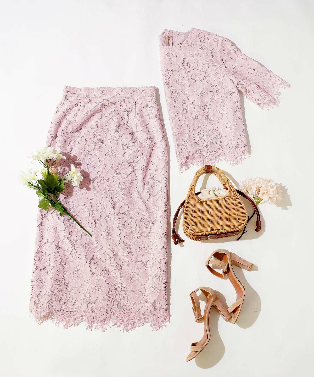 セットアップ対応可上品きれいめエレガントスカラップセレモニーフォーマルシアー春透け感フェミニンジョイントスペース