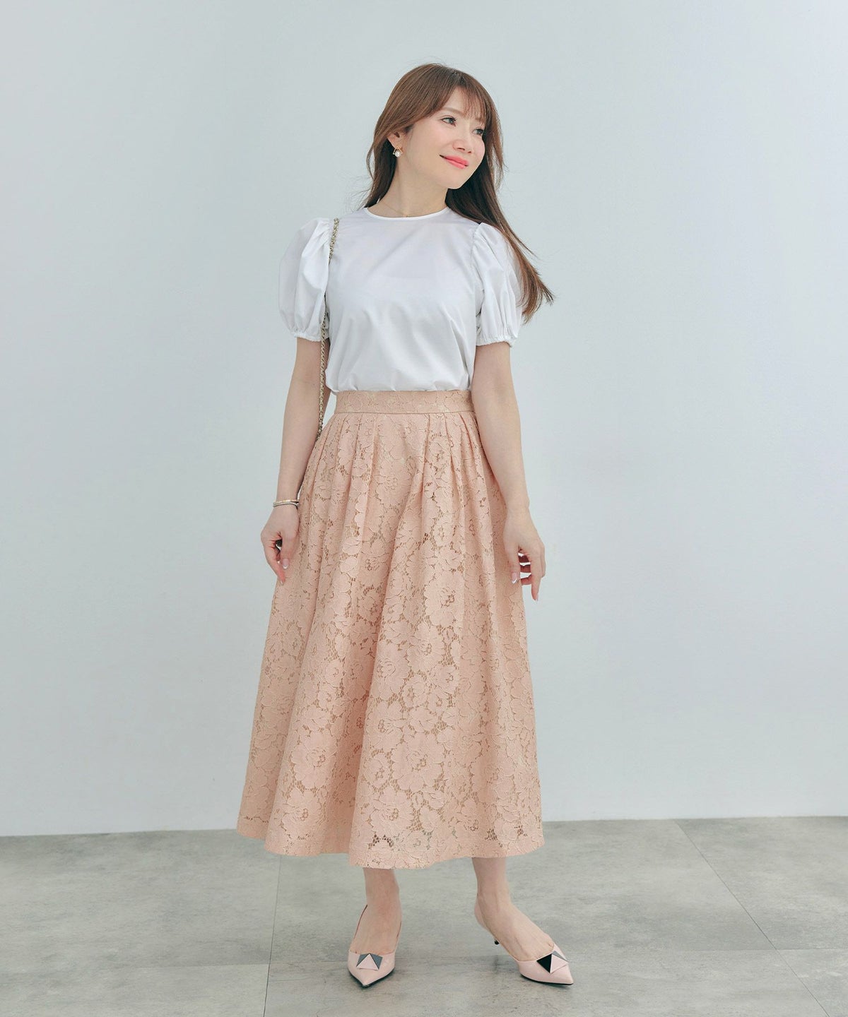 セットアップ対応可上品きれいめエレガントボリュームセレモニーフォーマルシアー春透け感フェミニンジョイントスペース