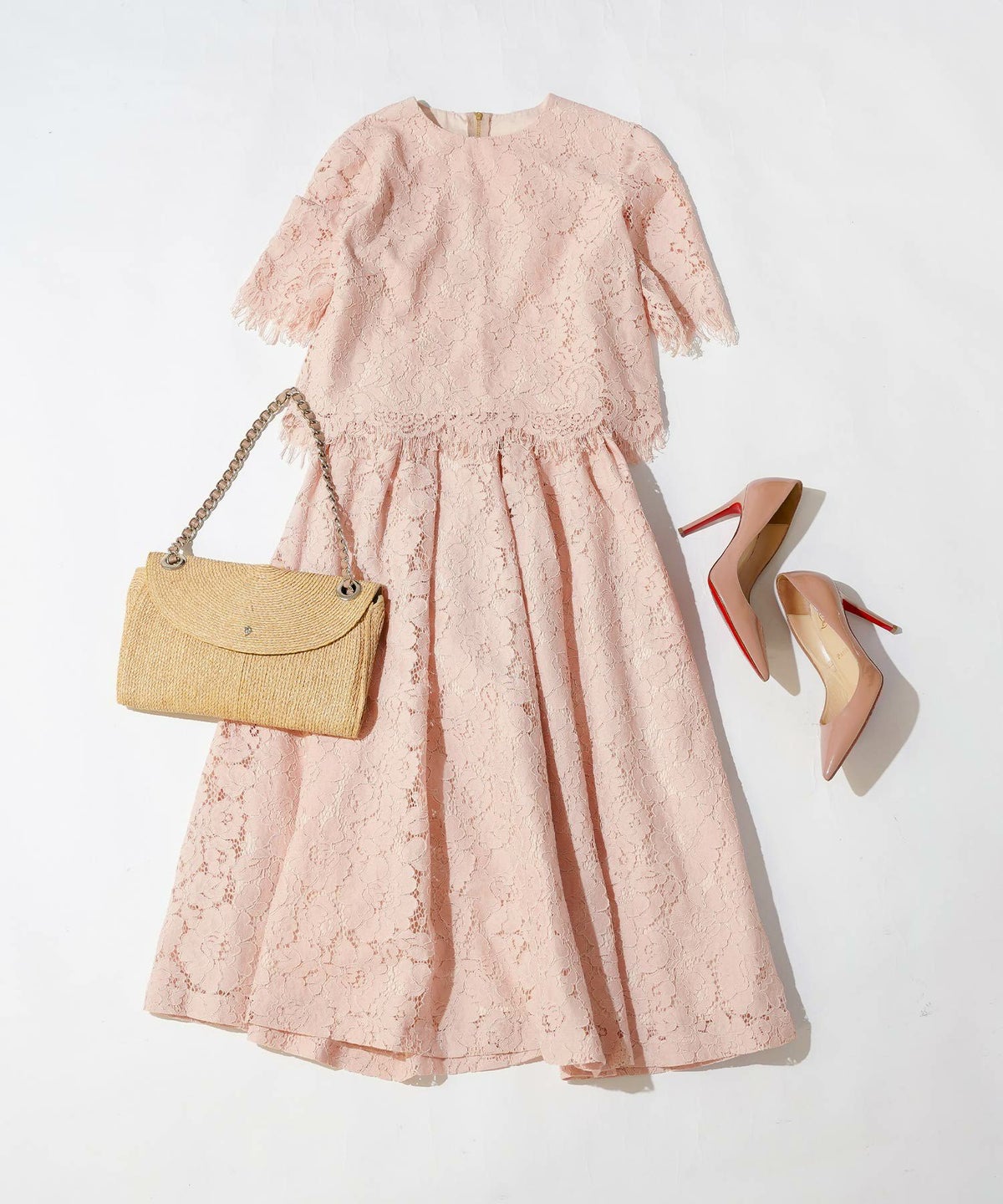 セットアップ対応可上品きれいめエレガントボリュームセレモニーフォーマルシアー春透け感フェミニンジョイントスペース