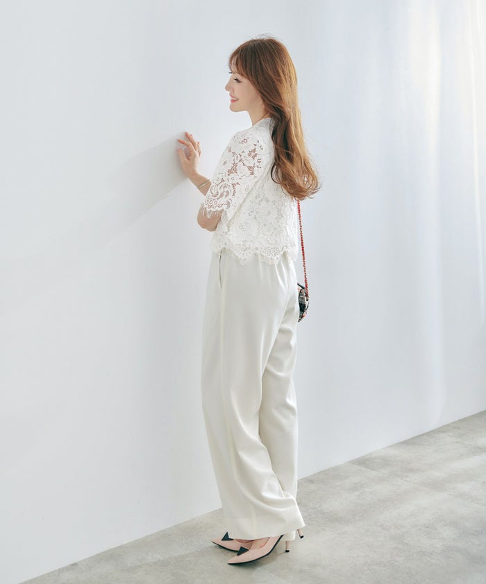 セットアップ対応可上品きれいめエレガントスカラップセレモニーフォーマルシアー春透け感フェミニンジョイントスペース