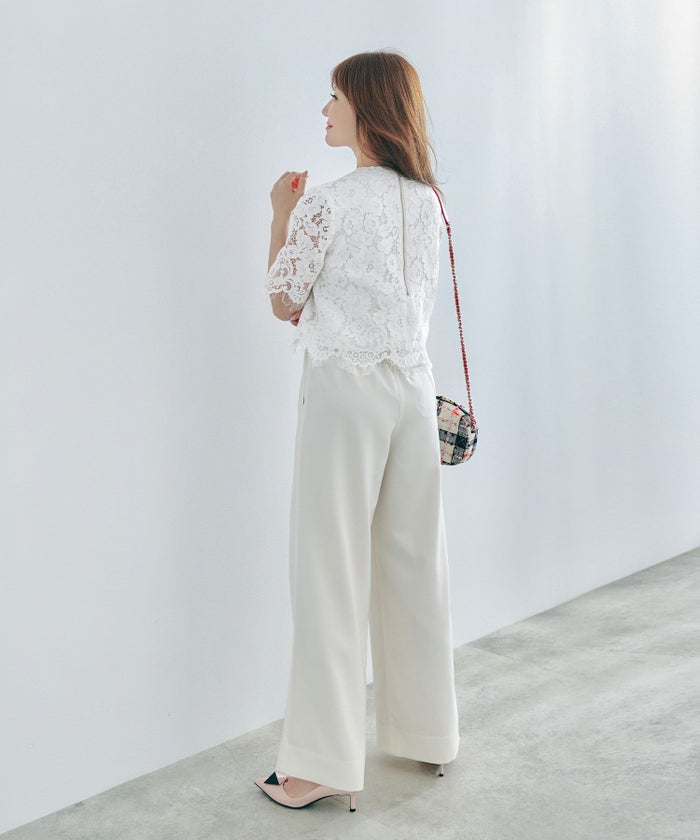 セットアップ対応可上品きれいめエレガントスカラップセレモニーフォーマルシアー春透け感フェミニンジョイントスペース