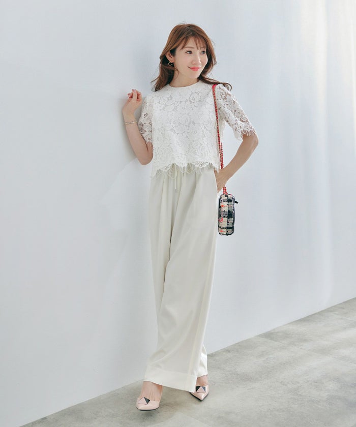 セットアップ対応可上品きれいめエレガントスカラップセレモニーフォーマルシアー春透け感フェミニンジョイントスペース