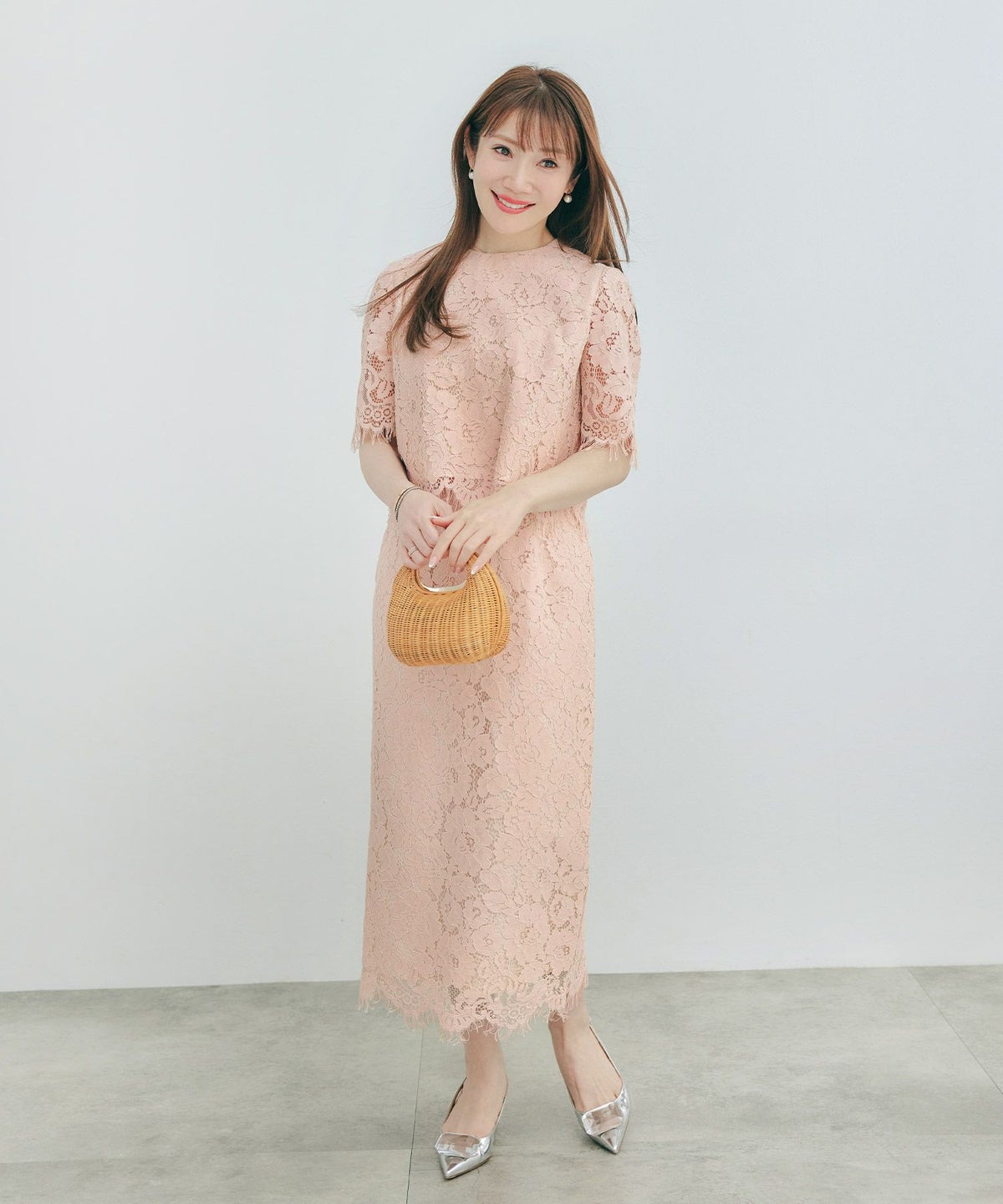 セットアップ対応可上品きれいめエレガントスカラップセレモニーフォーマルシアー春透け感フェミニンジョイントスペース