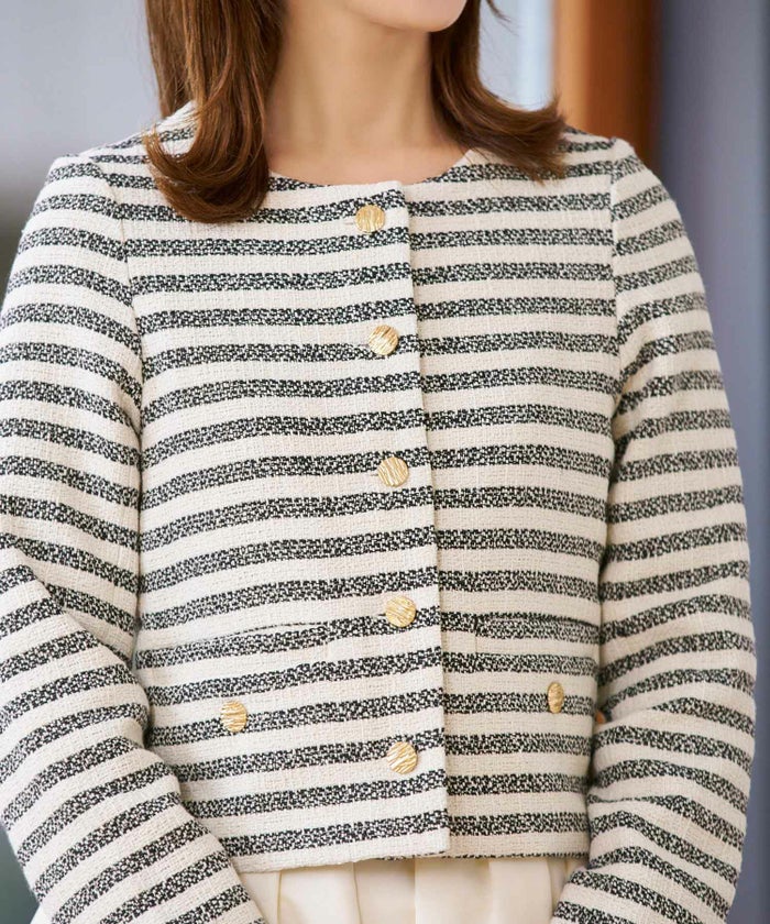 セレクトアウター春白黒かわいいオフィス大人長袖ライトジャケットレディーストップスノーカラージョイントスペース