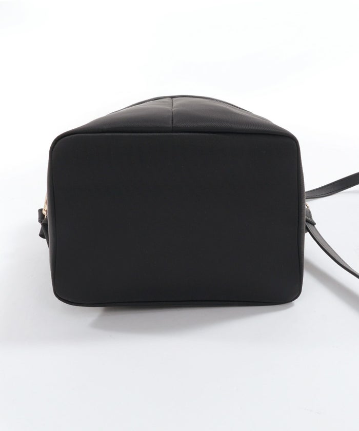 セレクト バッグ 鞄 リボン 巾着 ハンドバッグ ショルダーバッグ 紐取り外し 黒 ジョイントスペース