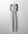 レディース/ワンピース/リゾート/ロングワンピース/リボンショルダー/ノースリーブ/シェル柄/花柄/S/M