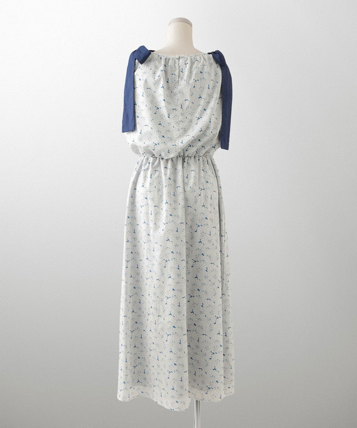 レディース/ワンピース/リゾート/ロングワンピース/リボンショルダー/ノースリーブ/シェル柄/花柄/S/M