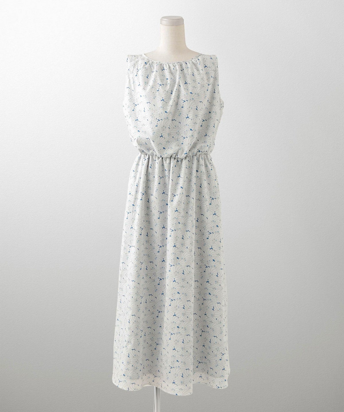 レディース/ワンピース/リゾート/ロングワンピース/リボンショルダー/ノースリーブ/シェル柄/花柄/S/M