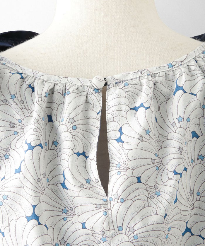 レディース/ワンピース/リゾート/ロングワンピース/リボンショルダー/ノースリーブ/シェル柄/花柄/S/M