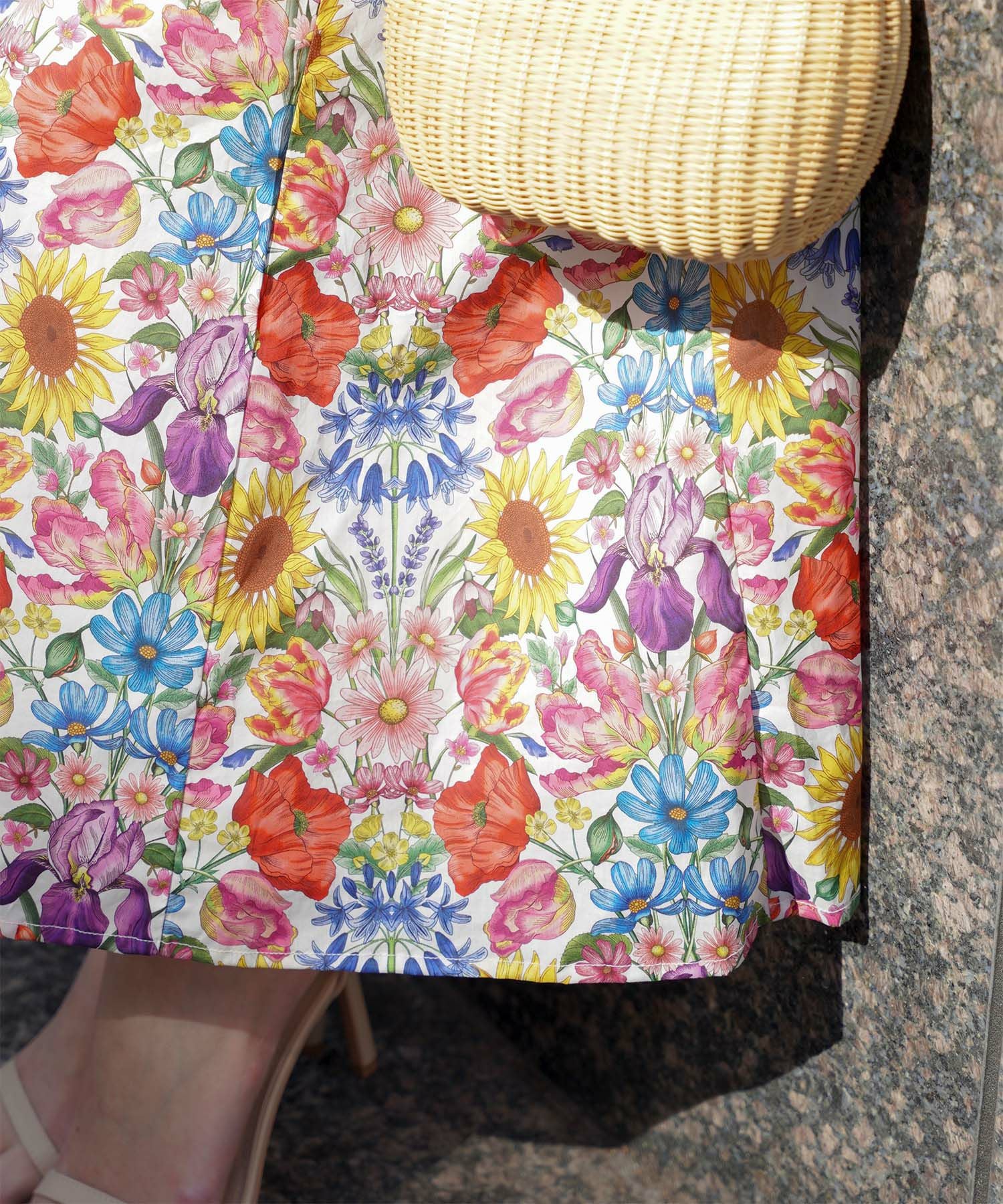 Aライン リゾート ワンピース Made with Liberty Fabric HUIT 全2色