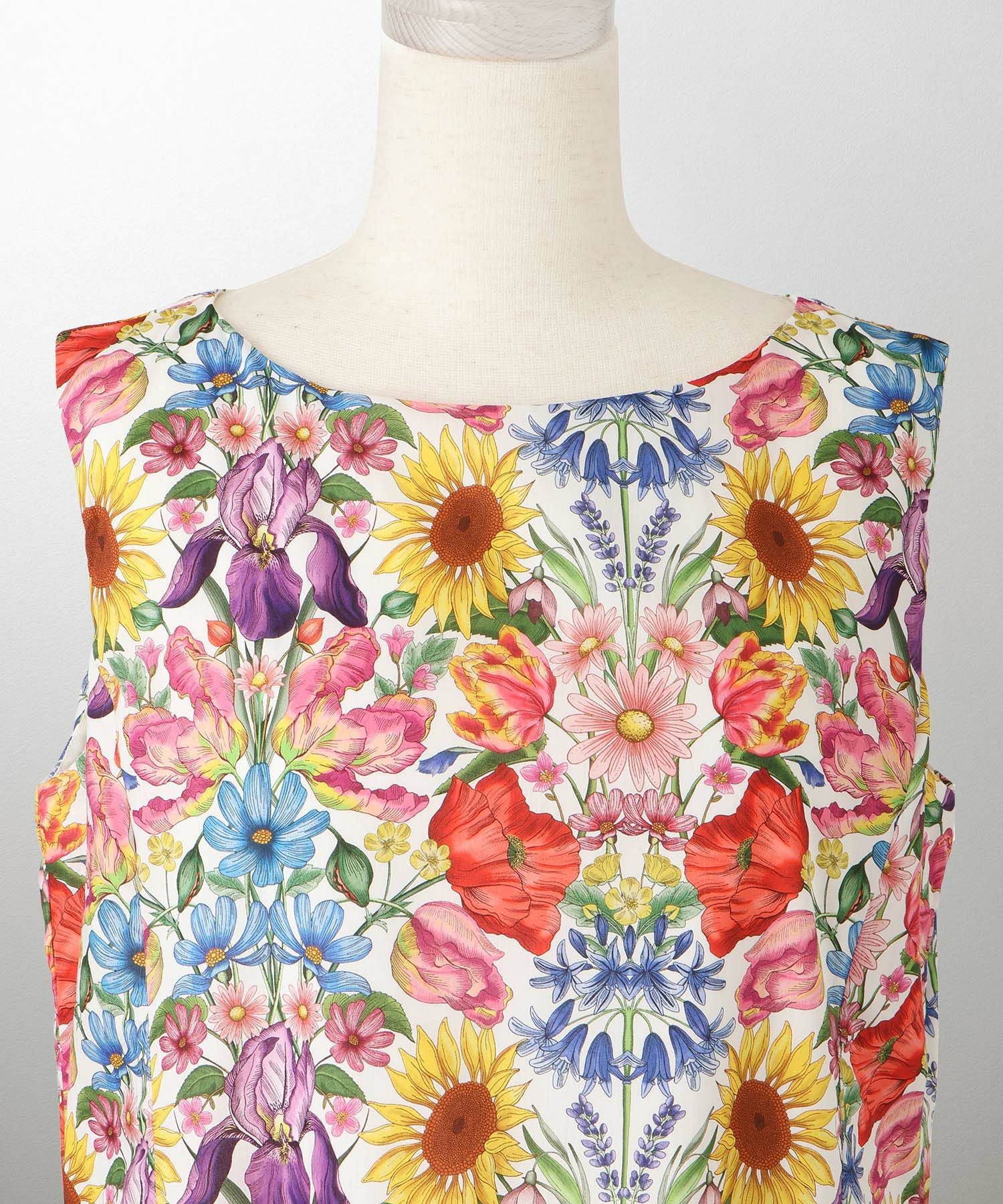 SUMMER-SALE Aライン リゾート ワンピース Made with Liberty Fabric