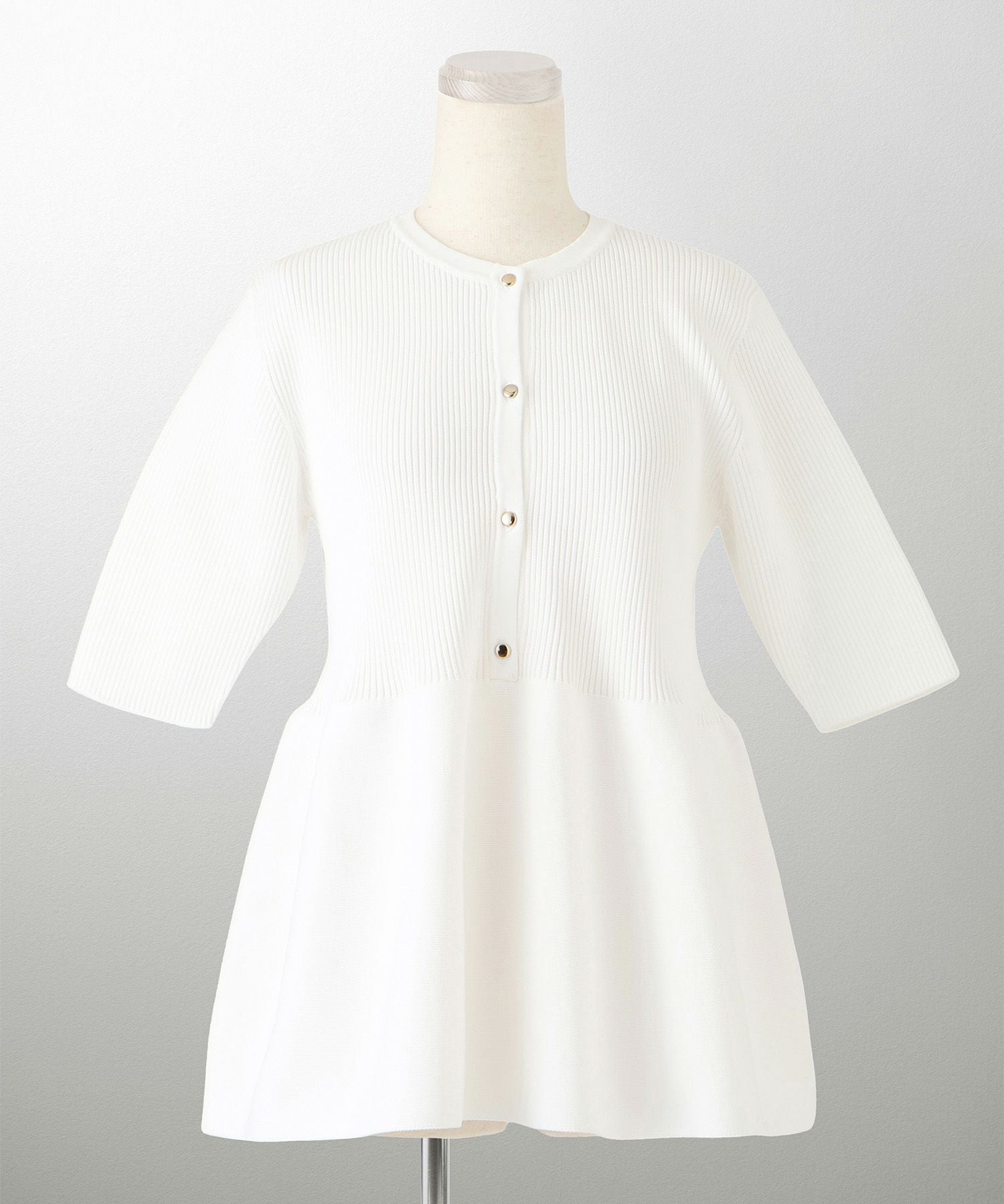 ホールガーメント ニット ペプラム トップス HUIT 全3色｜hit421-0238