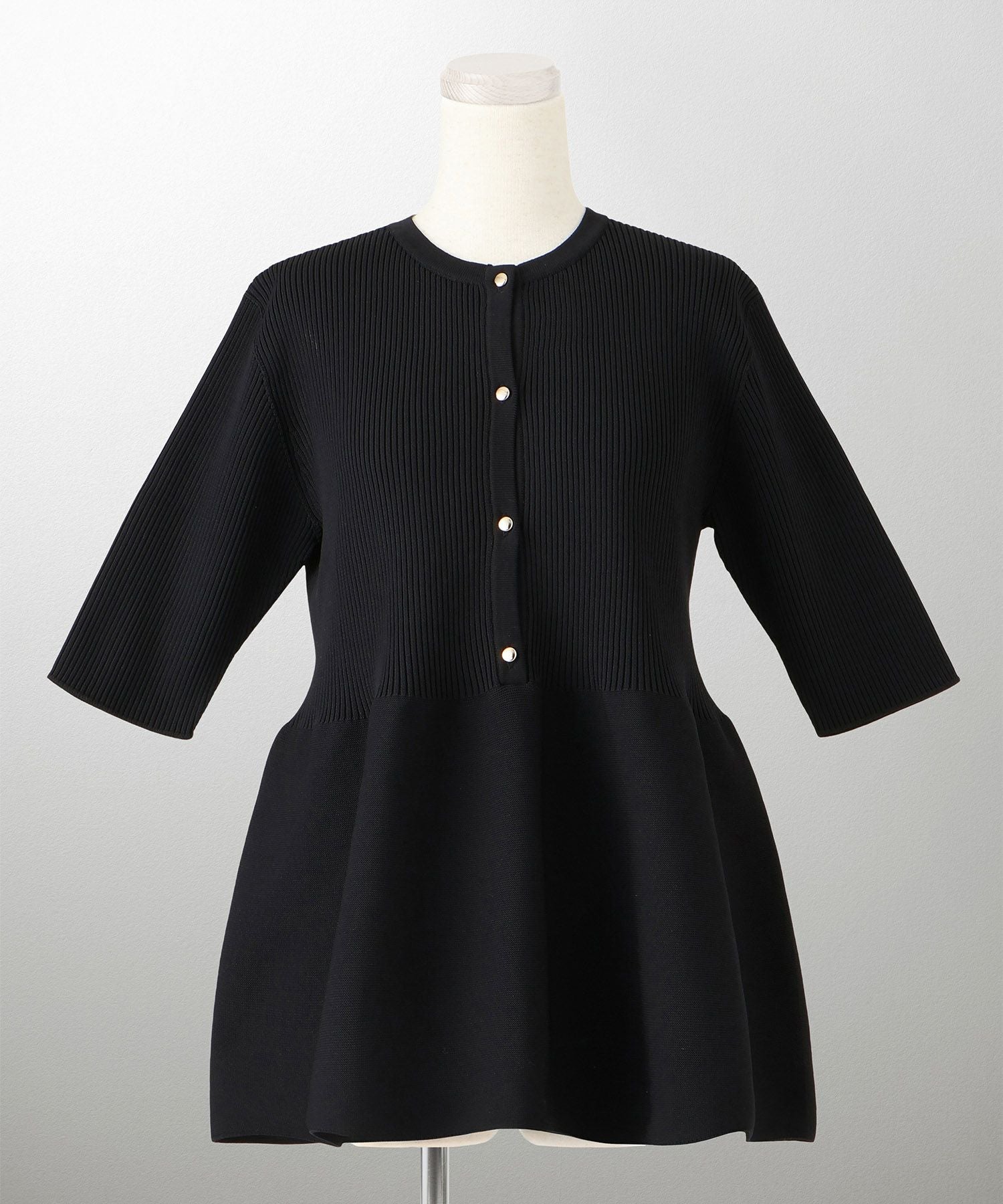 ホールガーメント ニット ペプラム トップス HUIT 全3色｜hit421-0238