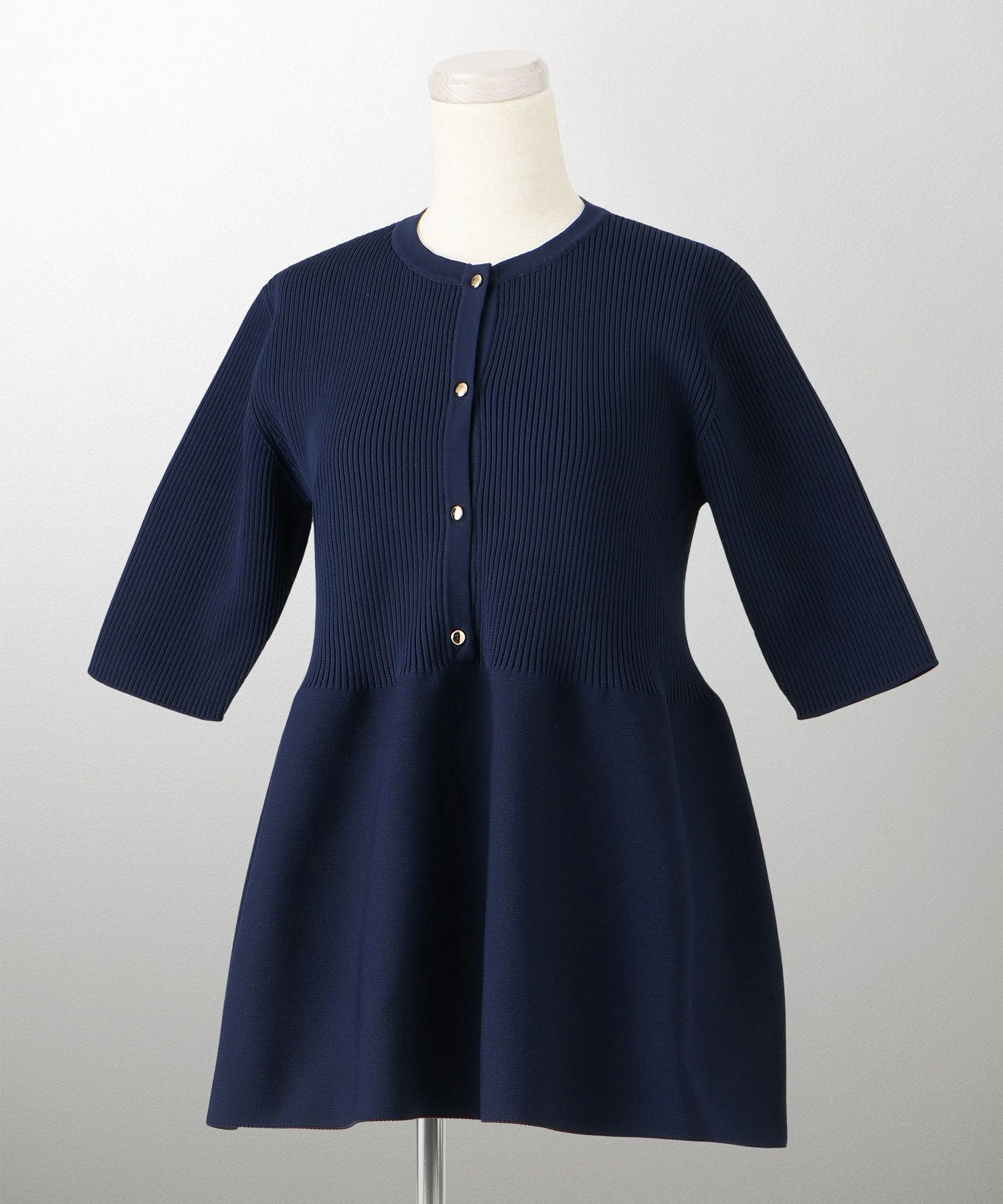 ホールガーメント ニット ペプラム トップス HUIT 全3色｜hit421-0238