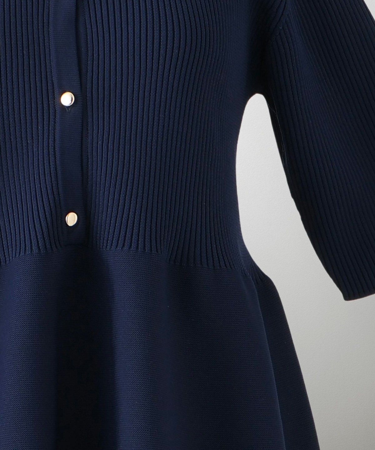 レディース 半袖 サマーニット セットアップ きれいめ 洗える ホワイト ネイビー ブラック M ペプラム 半袖