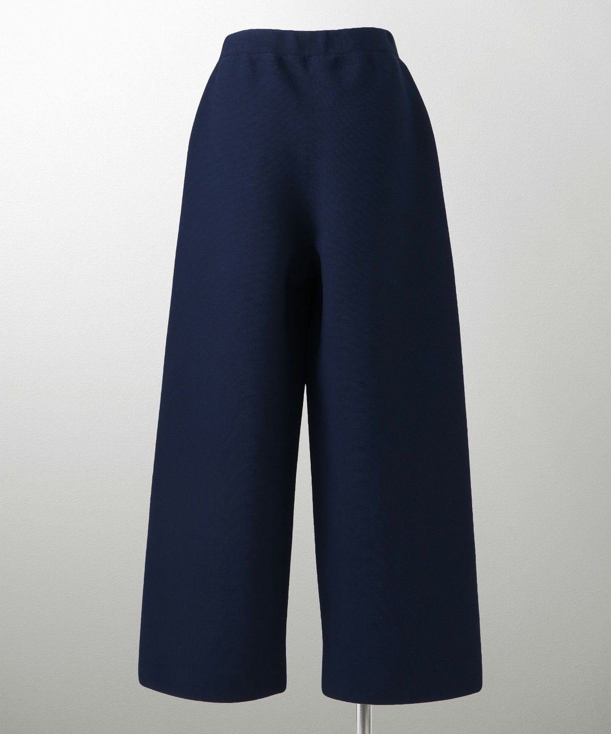 レディース パンツ サマーニット セットアップ きれいめ 洗える ホワイト ネイビー ブラック M ワイド センタープレス