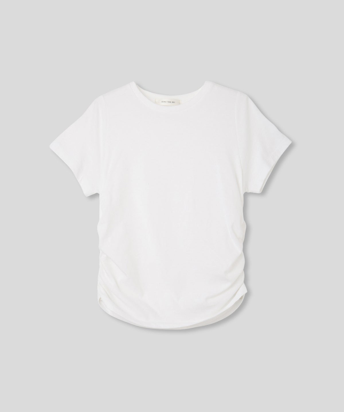 フィットTシャツ コンパクトT 半袖トップス きれいめカジュアル 着回し 細見え 華奢見え 韓国風 モード 通勤 デイリー 夏コーデ キノザケイ