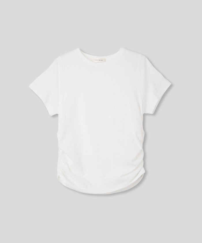フィットTシャツ コンパクトT 半袖トップス きれいめカジュアル 着回し 細見え 華奢見え 韓国風 モード 通勤 デイリー 夏コーデ キノザケイ