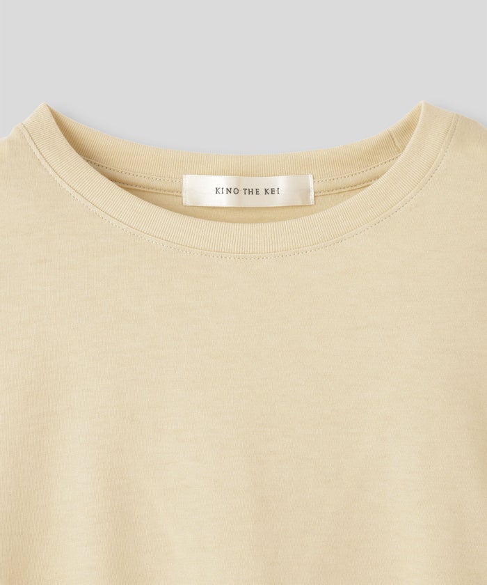 フィットTシャツ コンパクトT 半袖トップス きれいめカジュアル 着回し 細見え 華奢見え 韓国風 モード 通勤 デイリー 夏コーデ キノザケイ