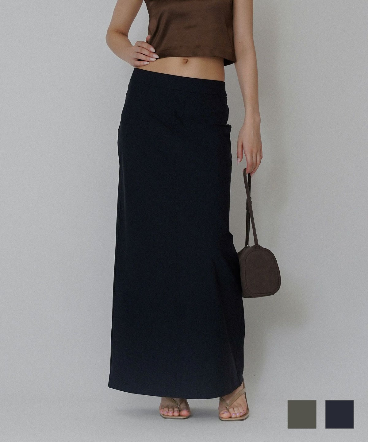 ローウエスト マキシ スカート KINO THE KEI 全2色｜ktk621-0056【1】 ローウエスト マキシ スカート KINO THE KEI