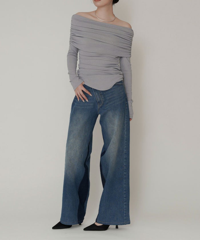 ラップ ウエスト ワイド デニム KINO THE KEI