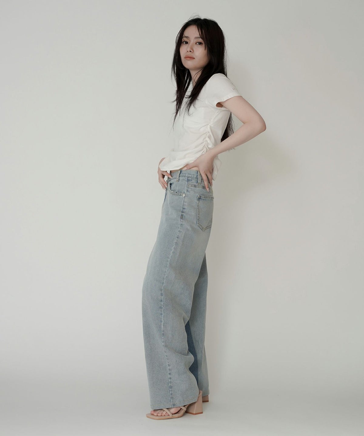 ラップ ウエスト ワイド デニム KINO THE KEI