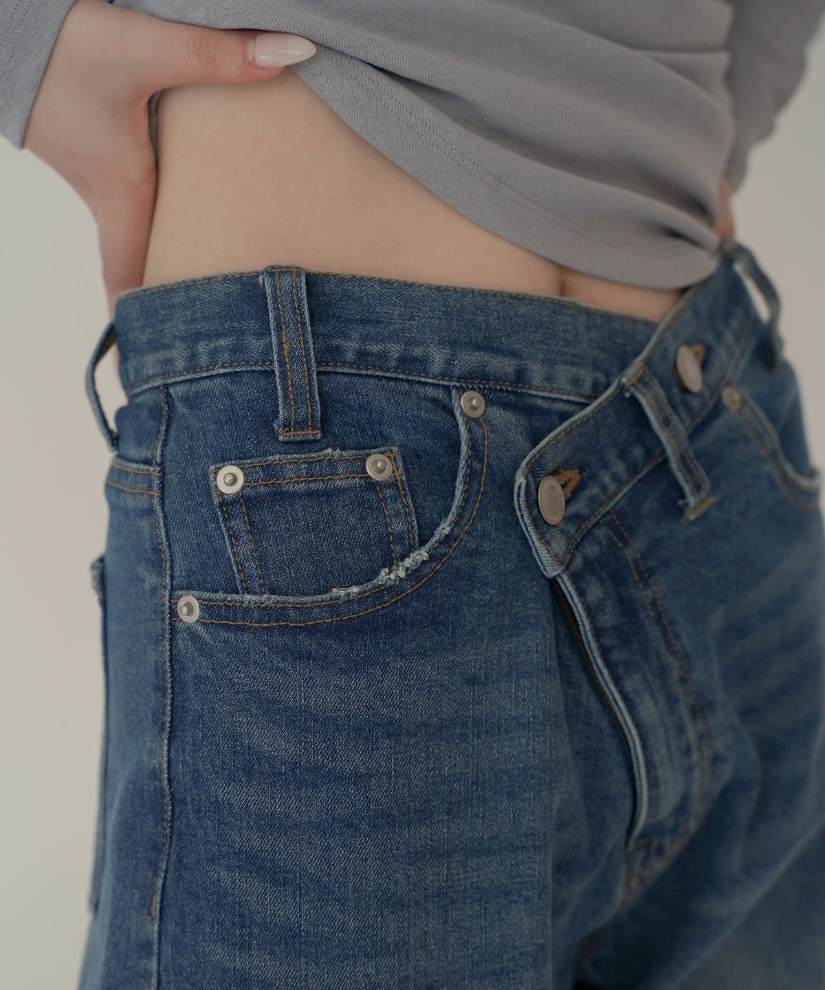 ラップ ウエスト ワイド デニム KINO THE KEI