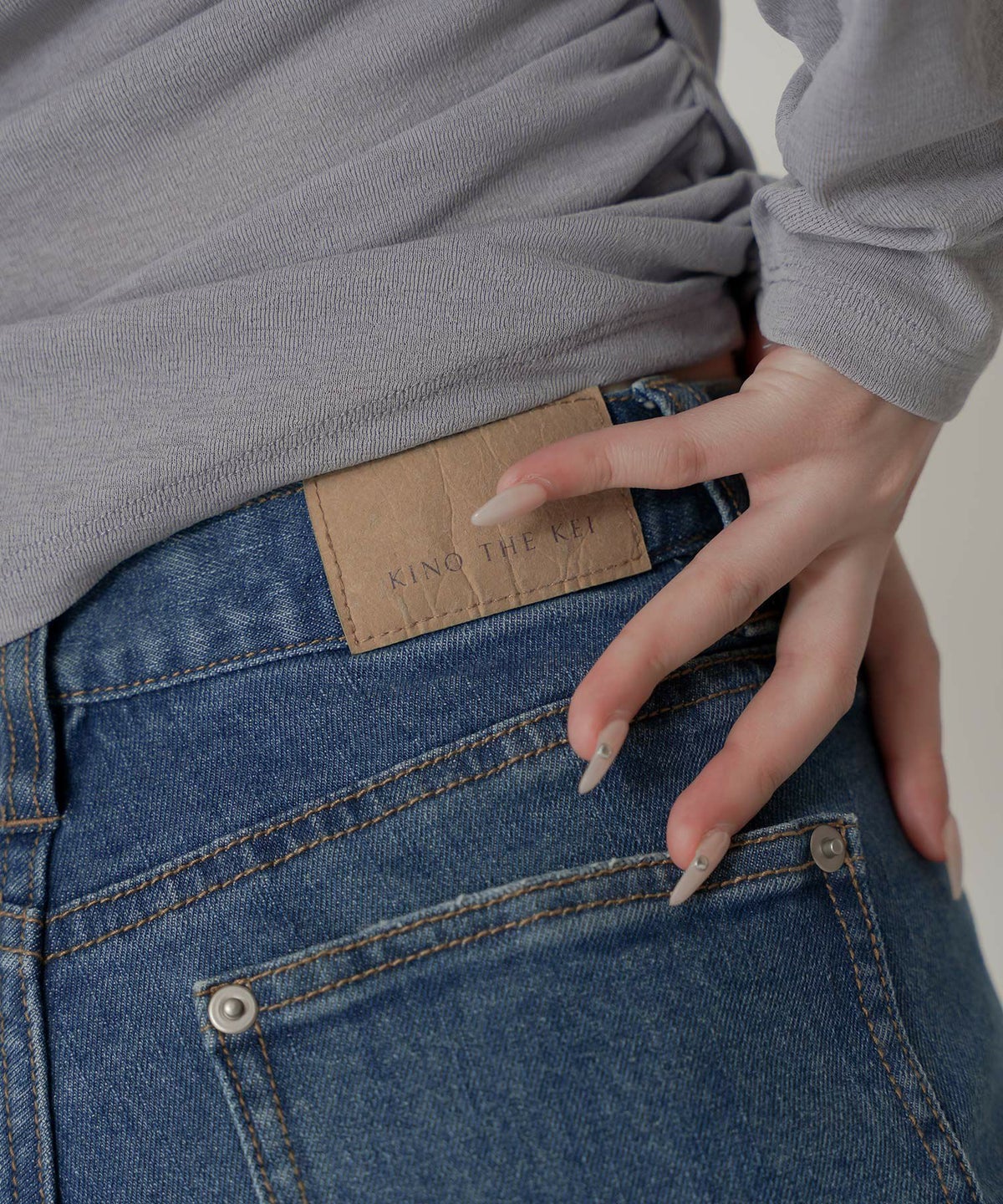 ラップ ウエスト ワイド デニム KINO THE KEI